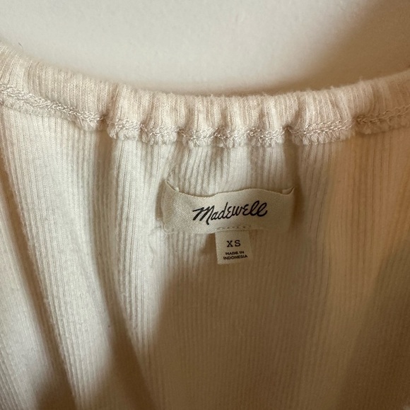 Madewell Plush square neck smocked top - Picture 5 of 5